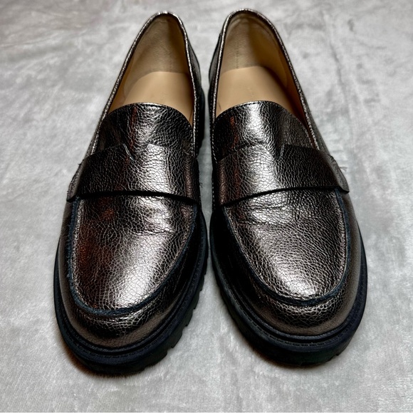 Banana Republic Vee St Metallic Loafers Sz 9 - Picture 4 of 10